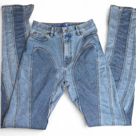 Mugler Blue Spiral Jeans
